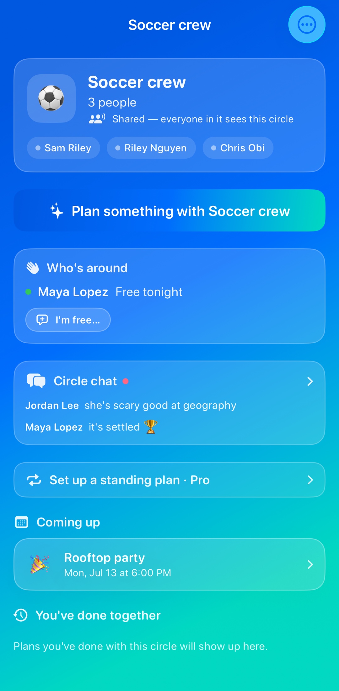 The group you plan with, in one place