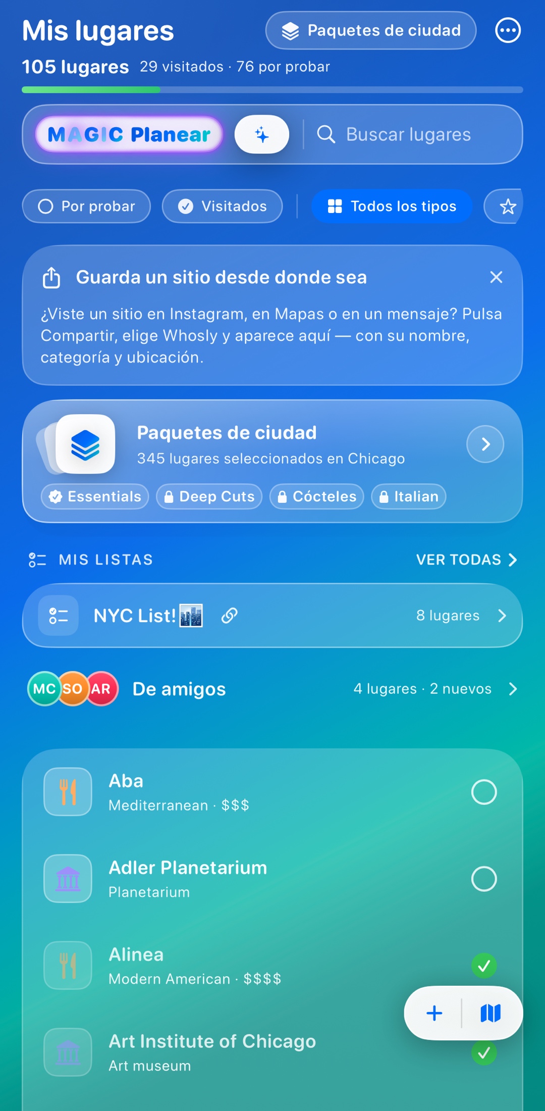 Cada lugar donde has estado — y a donde quieres ir