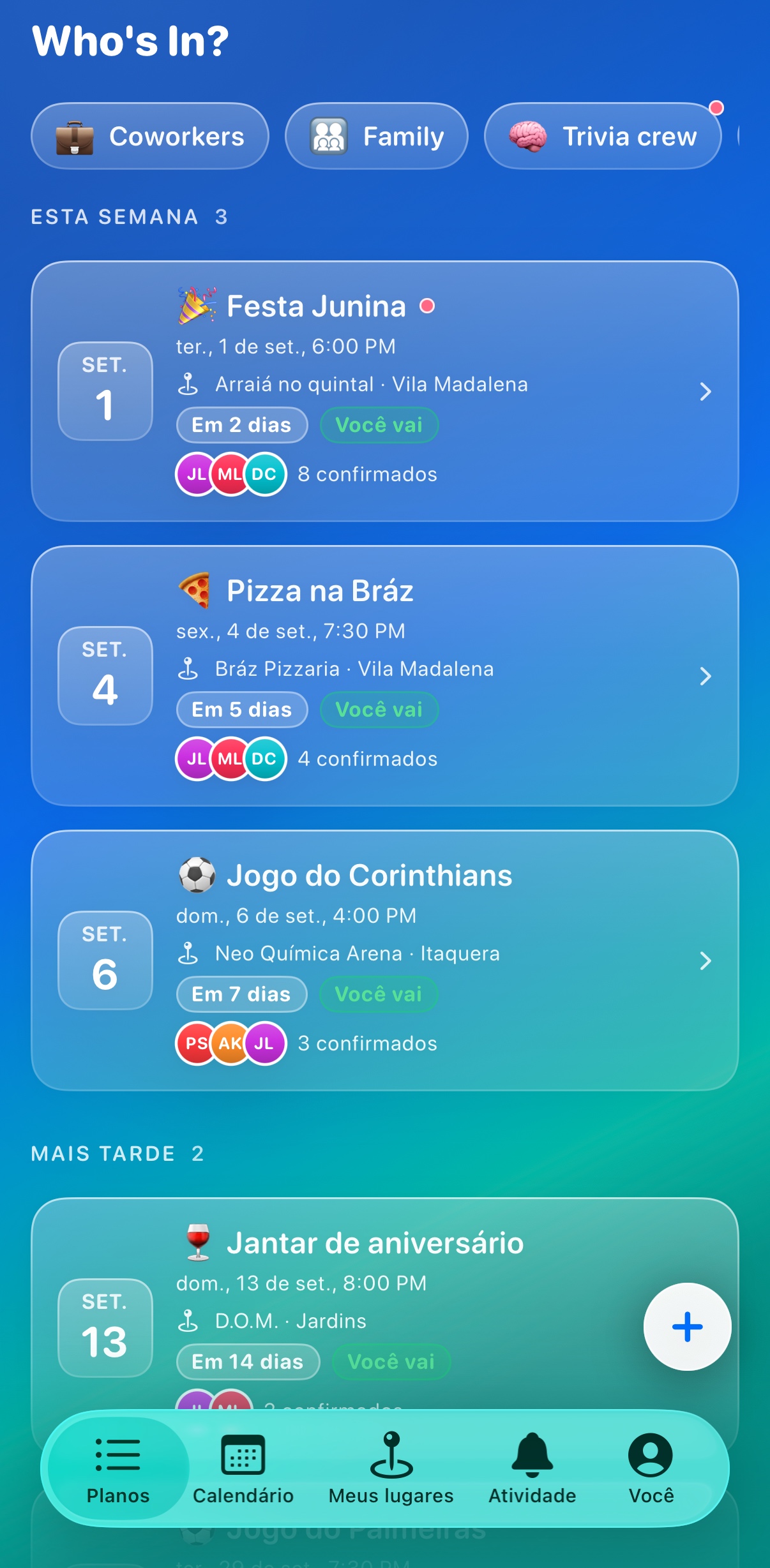 Whosly — Um app, todos os planos
